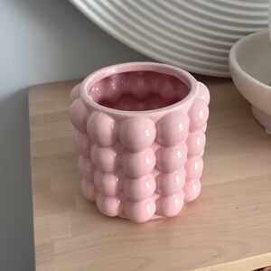 Pink Bubble Ceramic Planter or vase